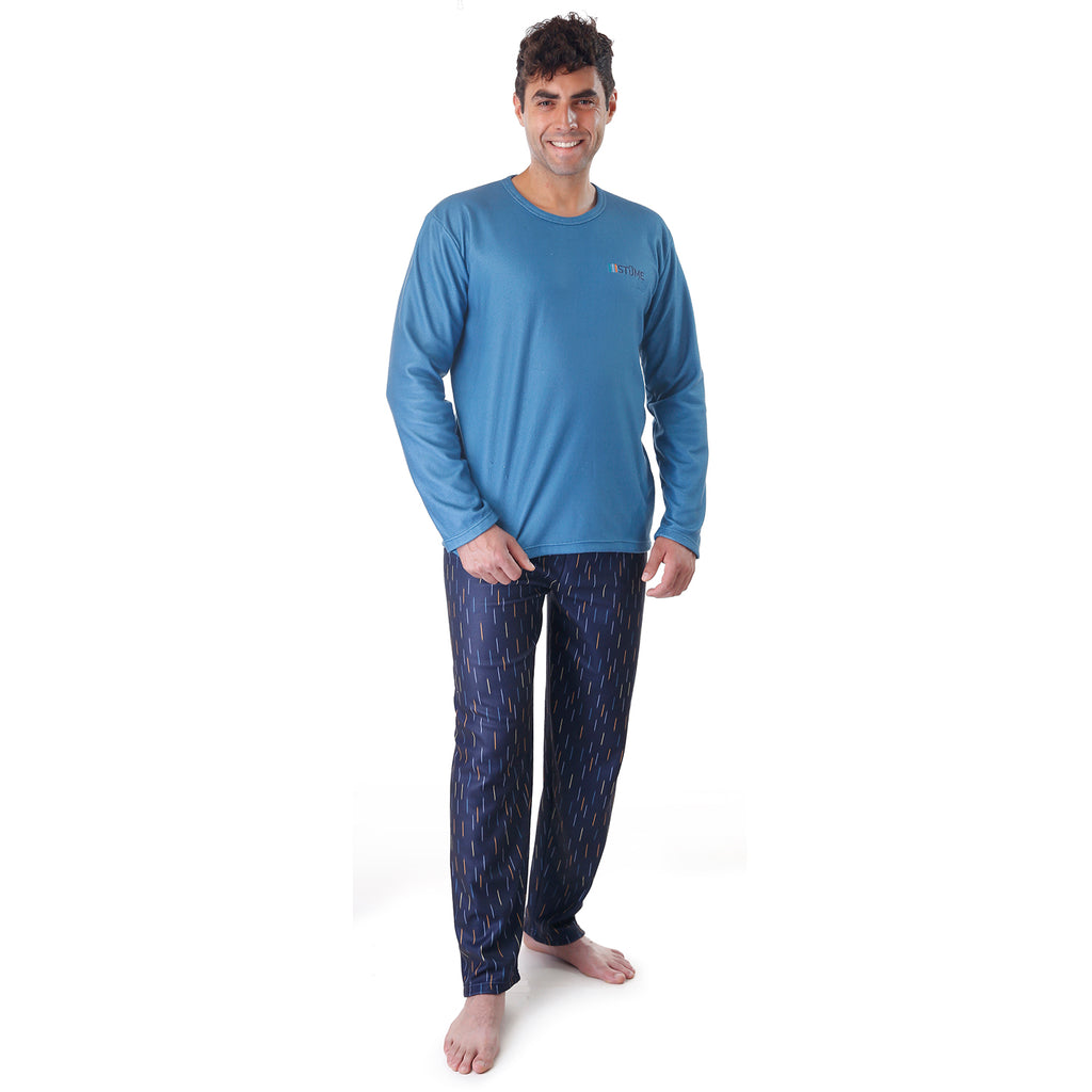 Pijama Hombre Oso Micropolar Bordado varios colores - D'Taty Chile