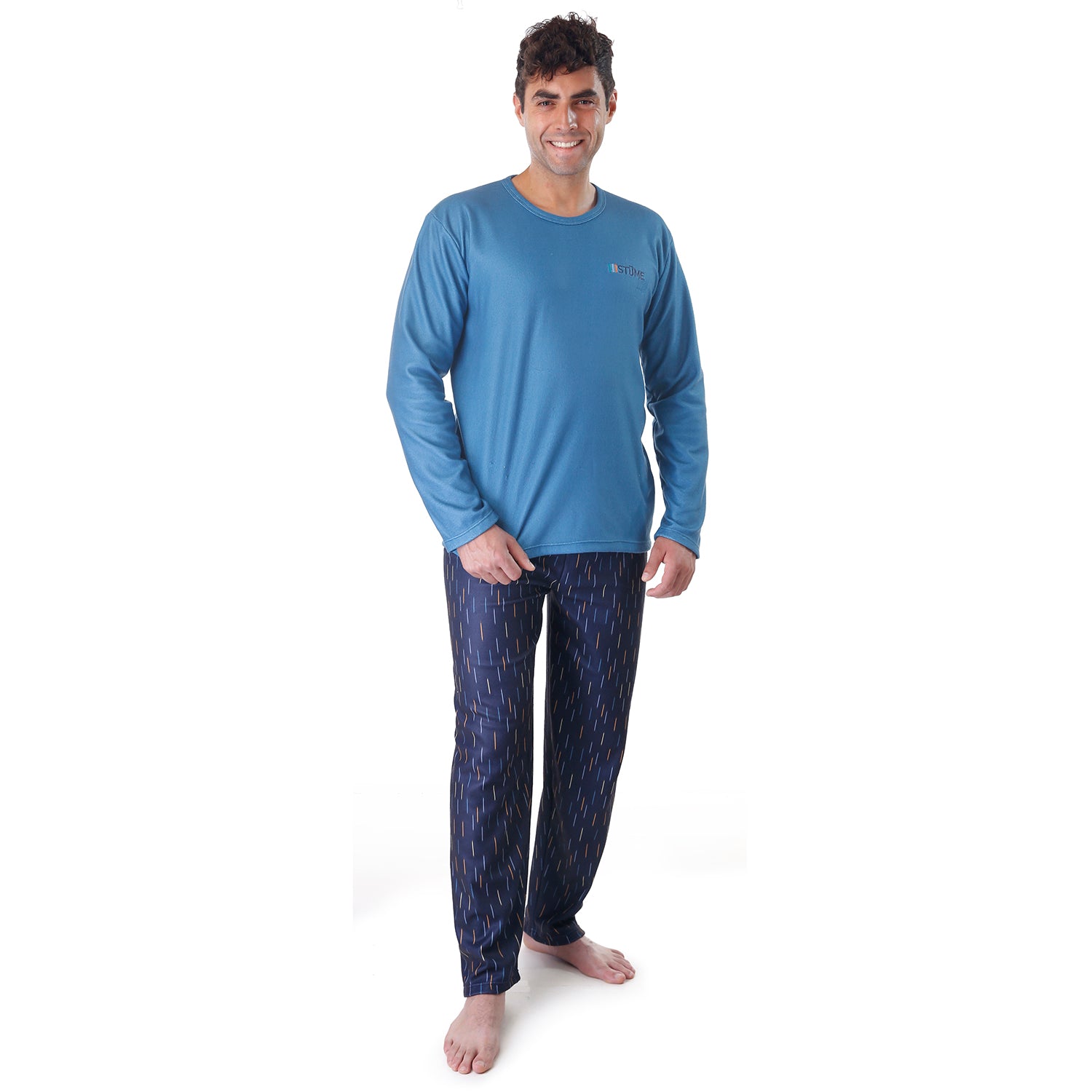 Pijama Hombre Oso Micropolar Bordado varios colores - D'Taty Chile