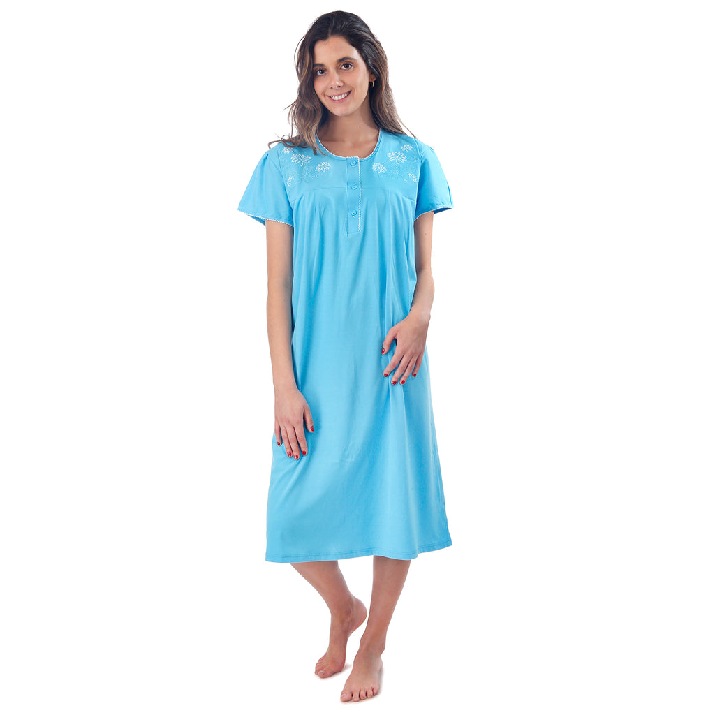Camisa de Dormir Bordada Polycotton imagen 3 - D'Taty Chile