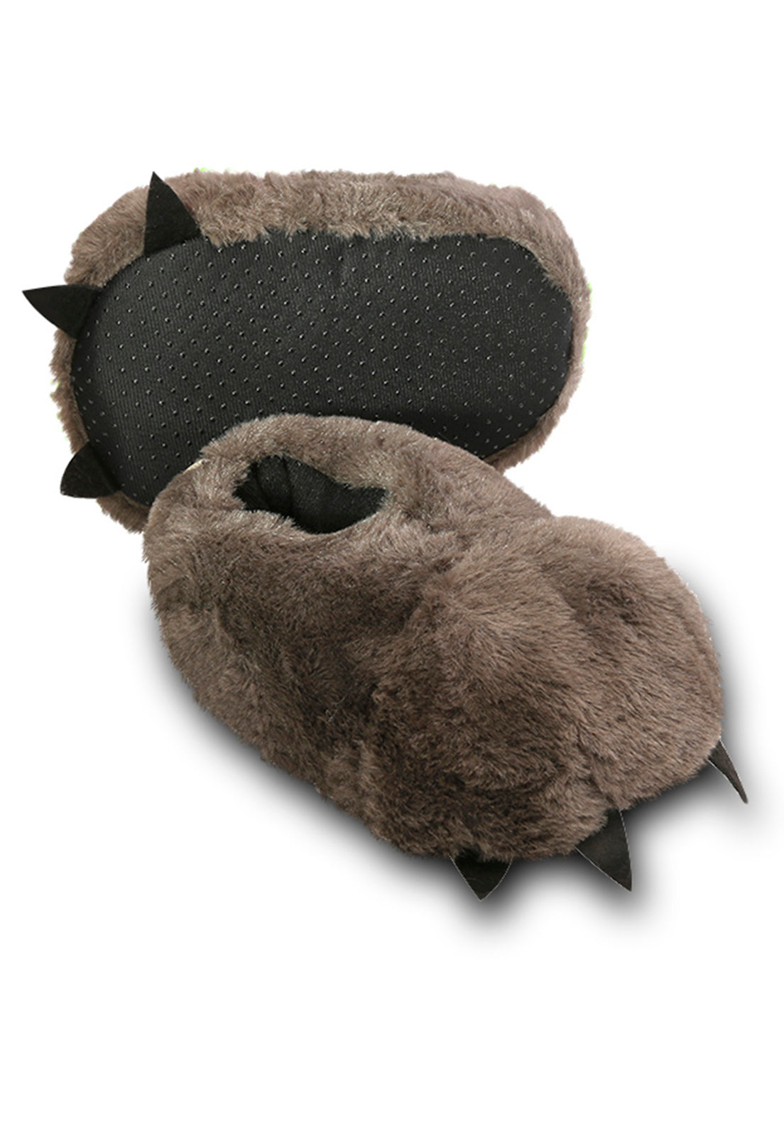 Pantufla Niño Garra Piel Café vista 2 - D'Taty Chile
