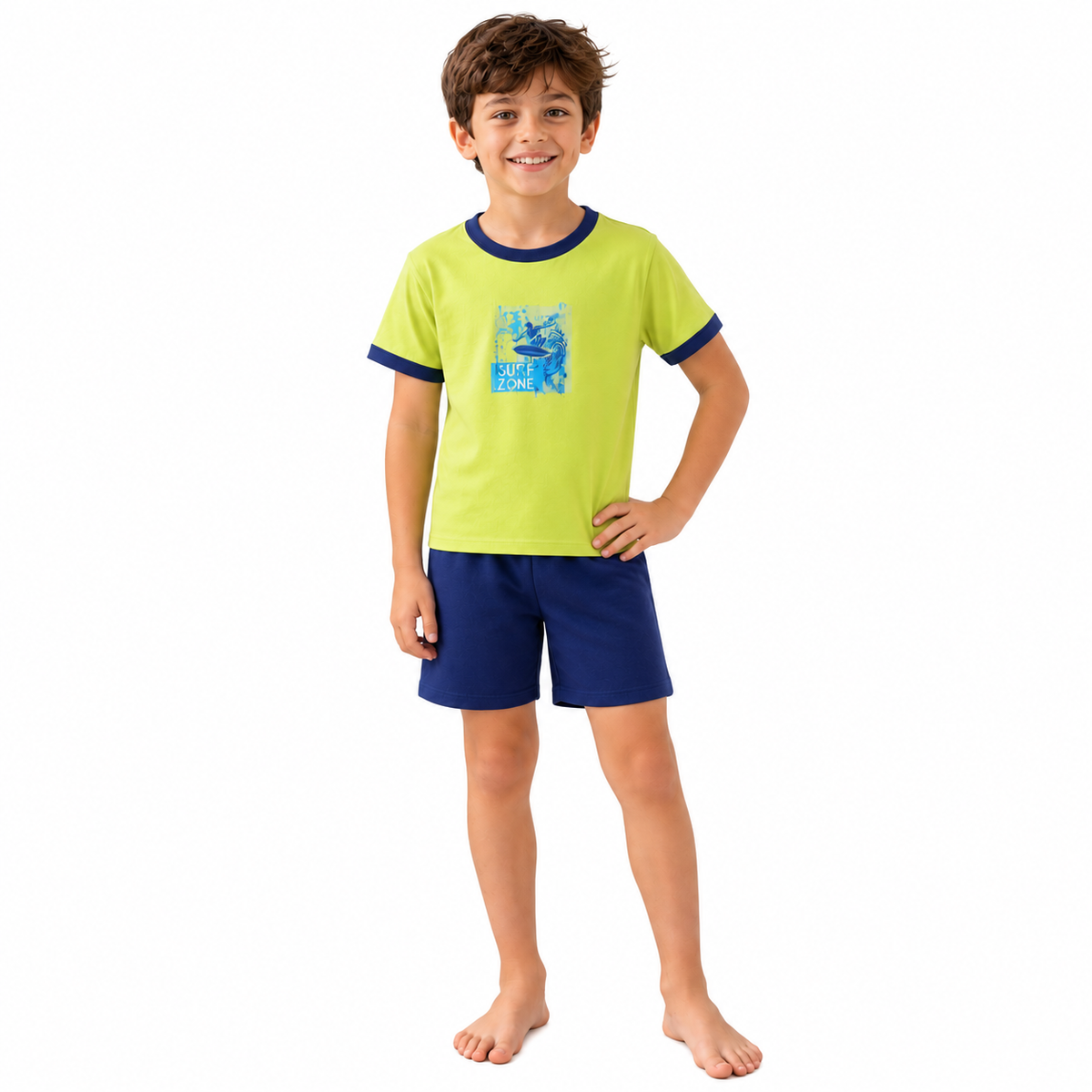 Pijama Niño Surf Gamuza Polycotton Estampado