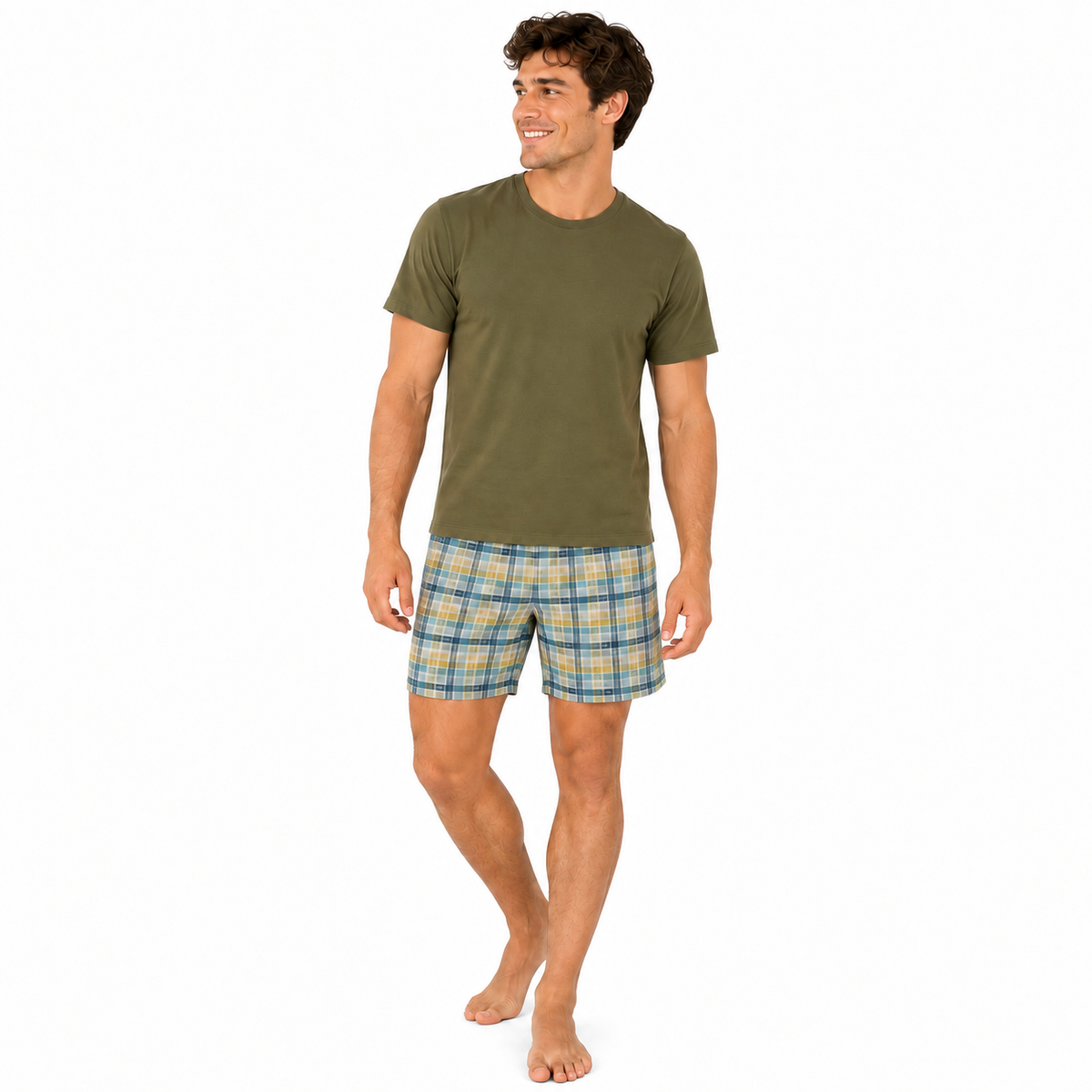 Pijama Hombre Escocés Estampado