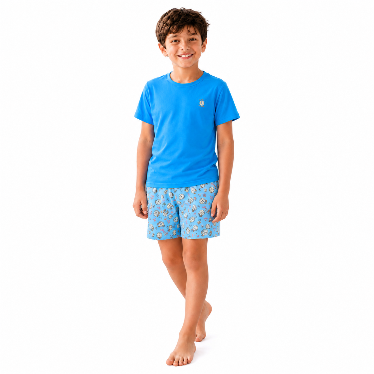 Pijama Niño Reloj Gamuza Polycotton