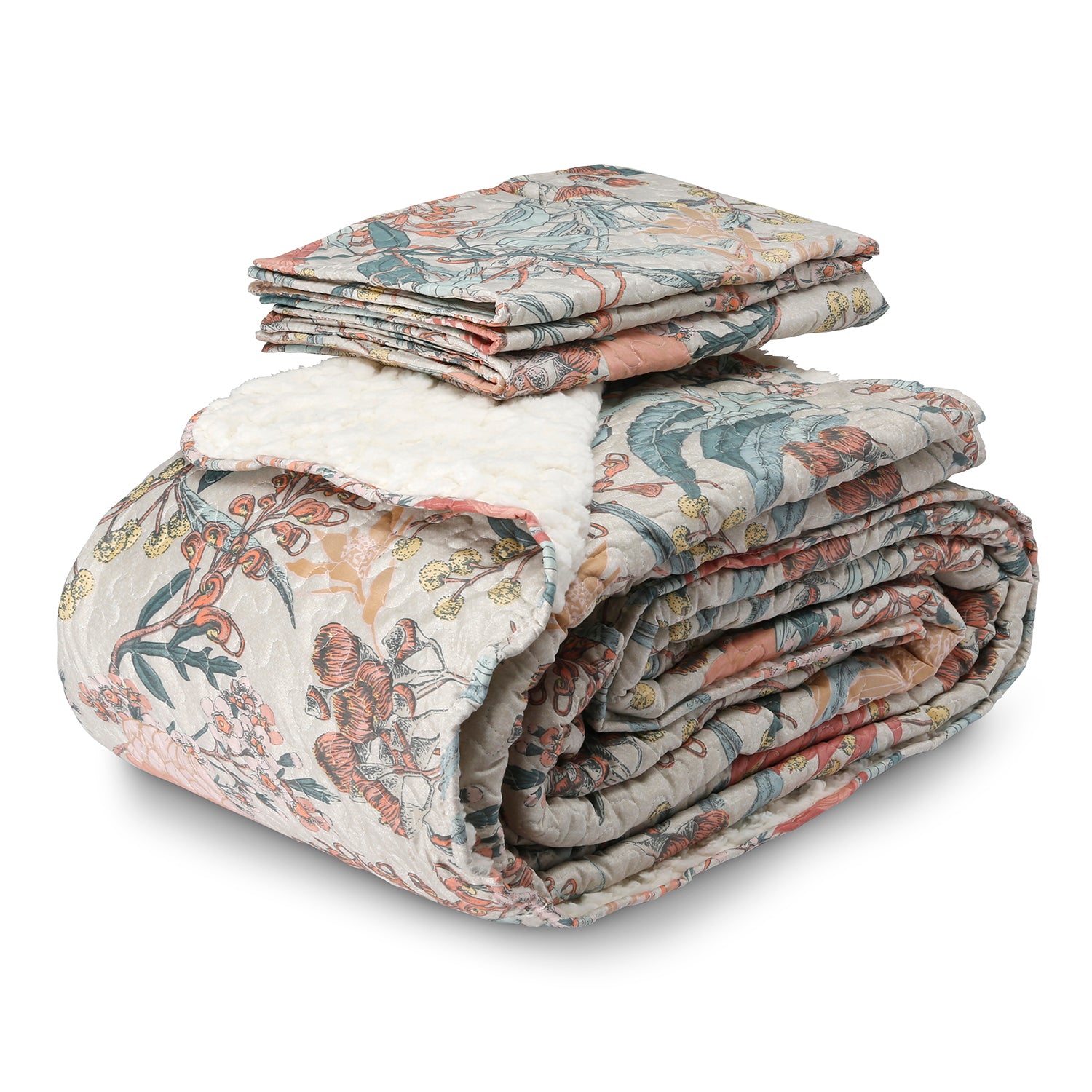 Quilt Sherpa Protea 2.5 Plazas King Estampado vista 2 - D'Taty Chile