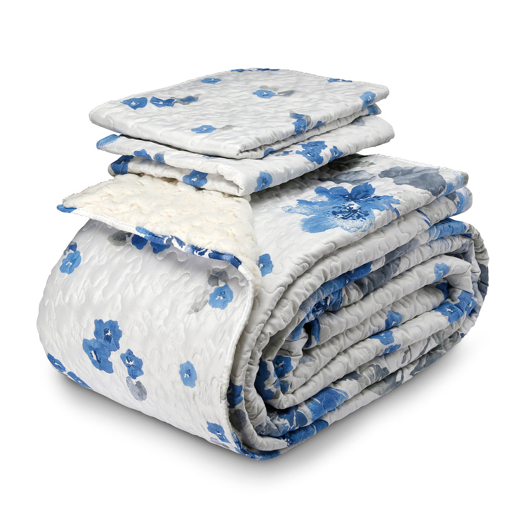 Quilt Sherpa Flower 2 Plazas Queen Estampado vista 2 - D'Taty Chile