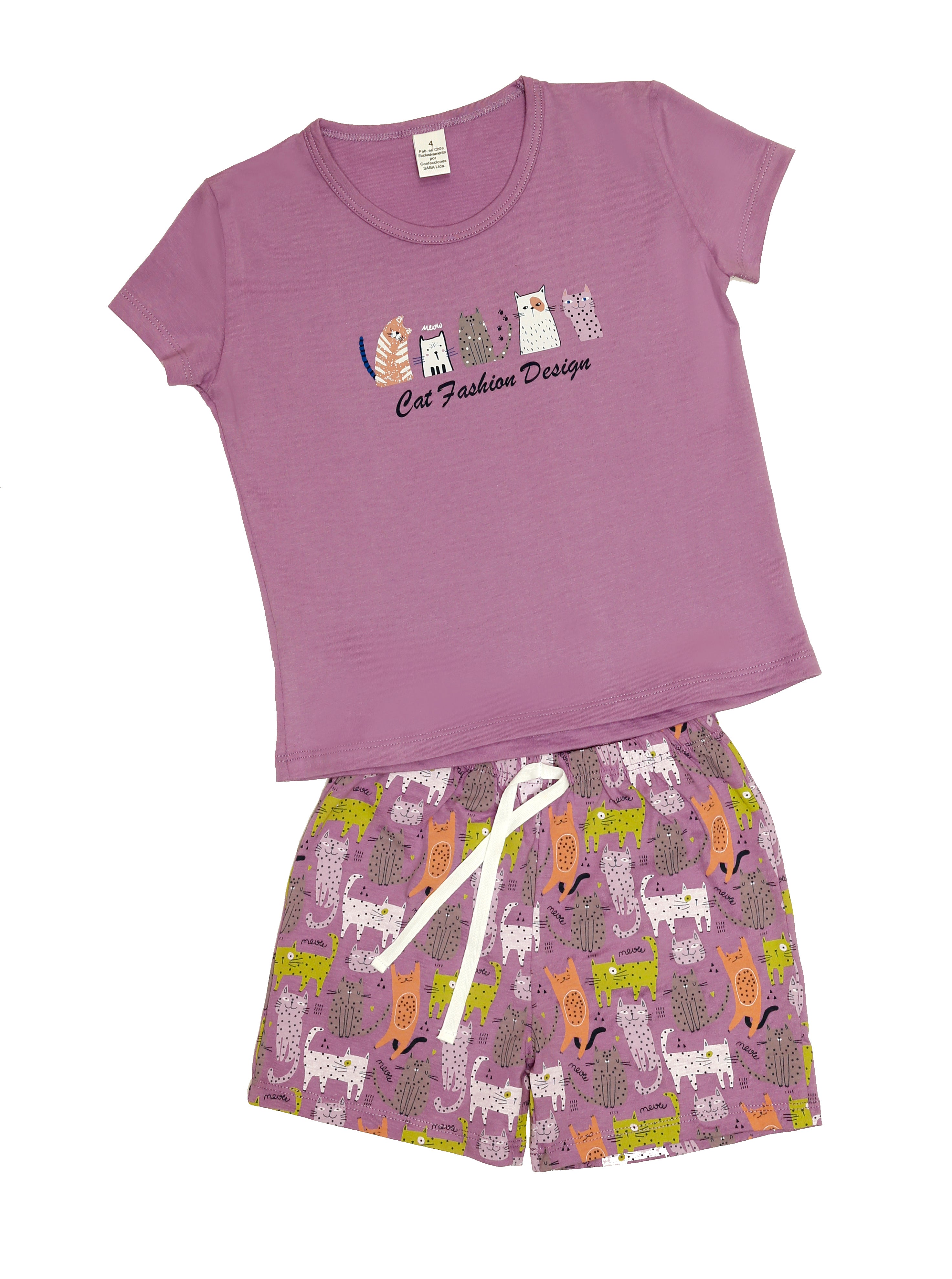 Pijama Niña Gatitos Polycotton