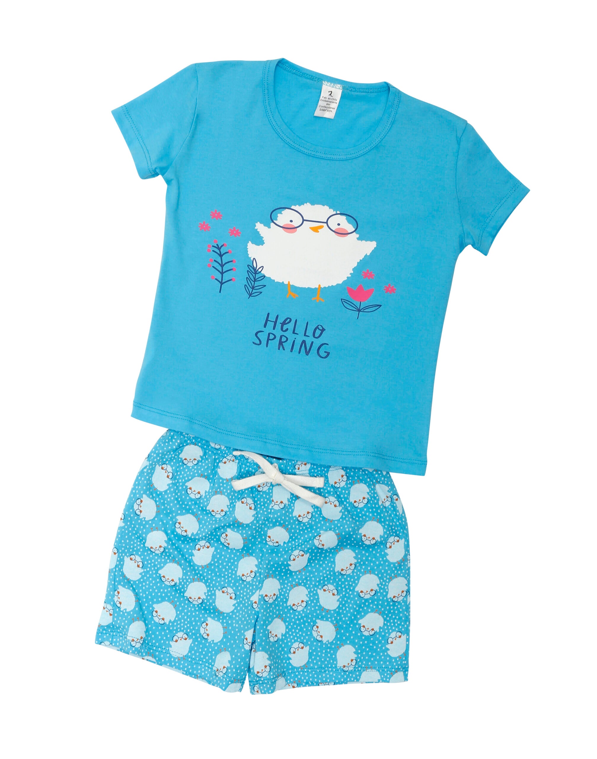 Pijama Niña Hello Spring Estampado Polycotton varios colores - D'Taty Chile