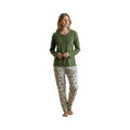 Pijama Olive Bordado Micropolar Verde Oliva vista 3 - D'Taty Chile