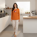 Pijama Puercoespín Estampado Gamuza Polycotton Terracota - D'Taty Chile
