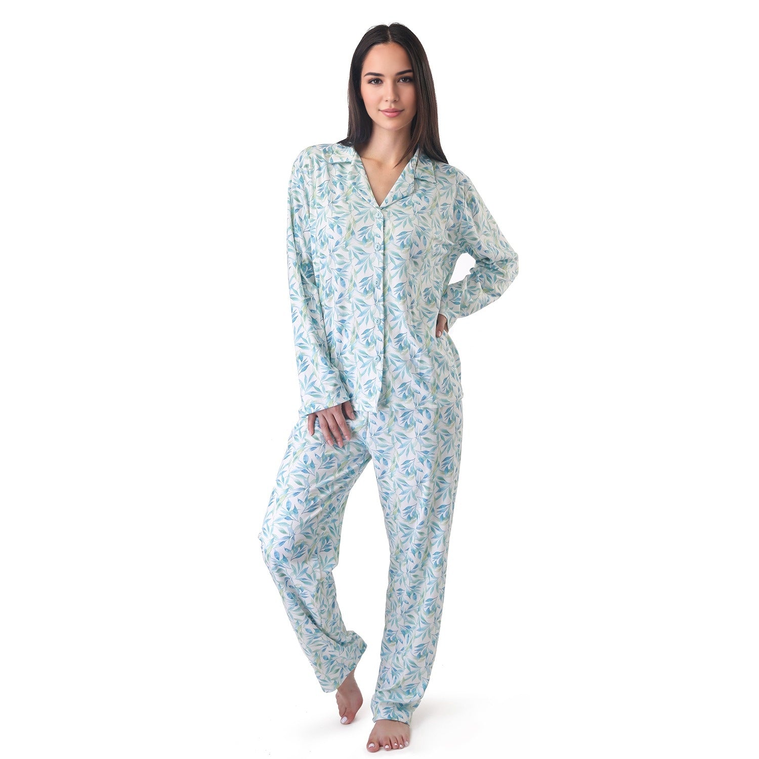 Pijama Abotonado Estampado Gamuza Polycotton varios colores - D'Taty Chile