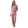Pijama Escocés Abotonado Gamuza Polycotton Rosa vista 2 - D'Taty Chile