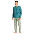 Pijama Hombre Clásico Gamuza Polycotton Verde Verde vista 2 - D'Taty Chile