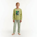 Pijama Niño Futbol Estampado Gamuza Polycotton Pistacho - D'Taty Chile