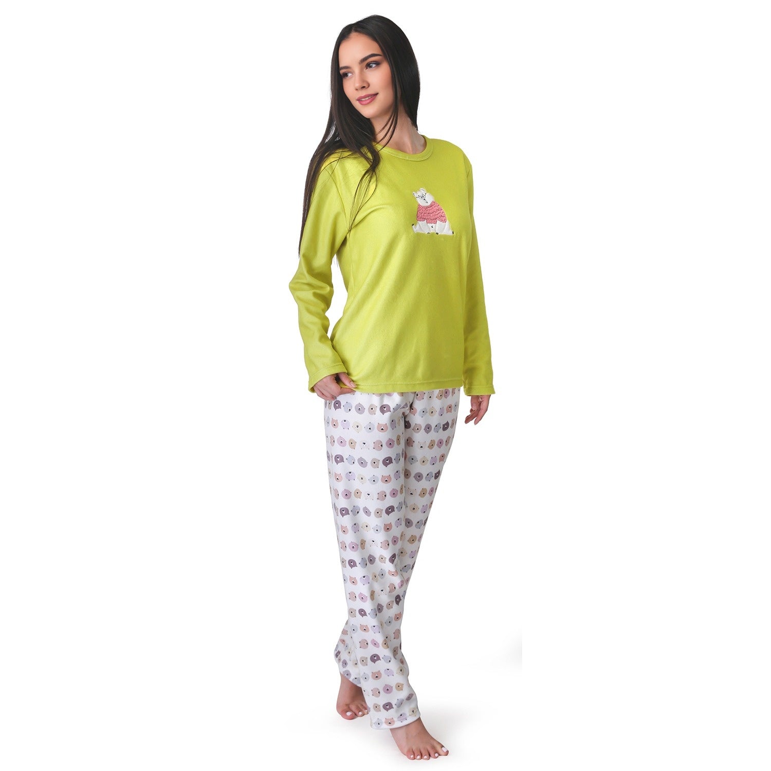 Pijama Oso Micropolar Bordado varios colores - D'Taty Chile