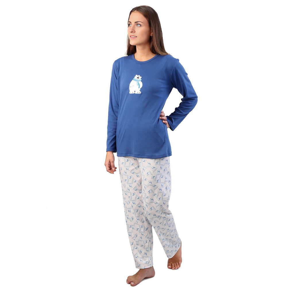 Pijama Oso Bordado Gamuza Polycotton varios colores - D'Taty Chile