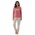 Pijama Oveja Estampado Gamuza Polycotton Coral vista 2 - D'Taty Chile