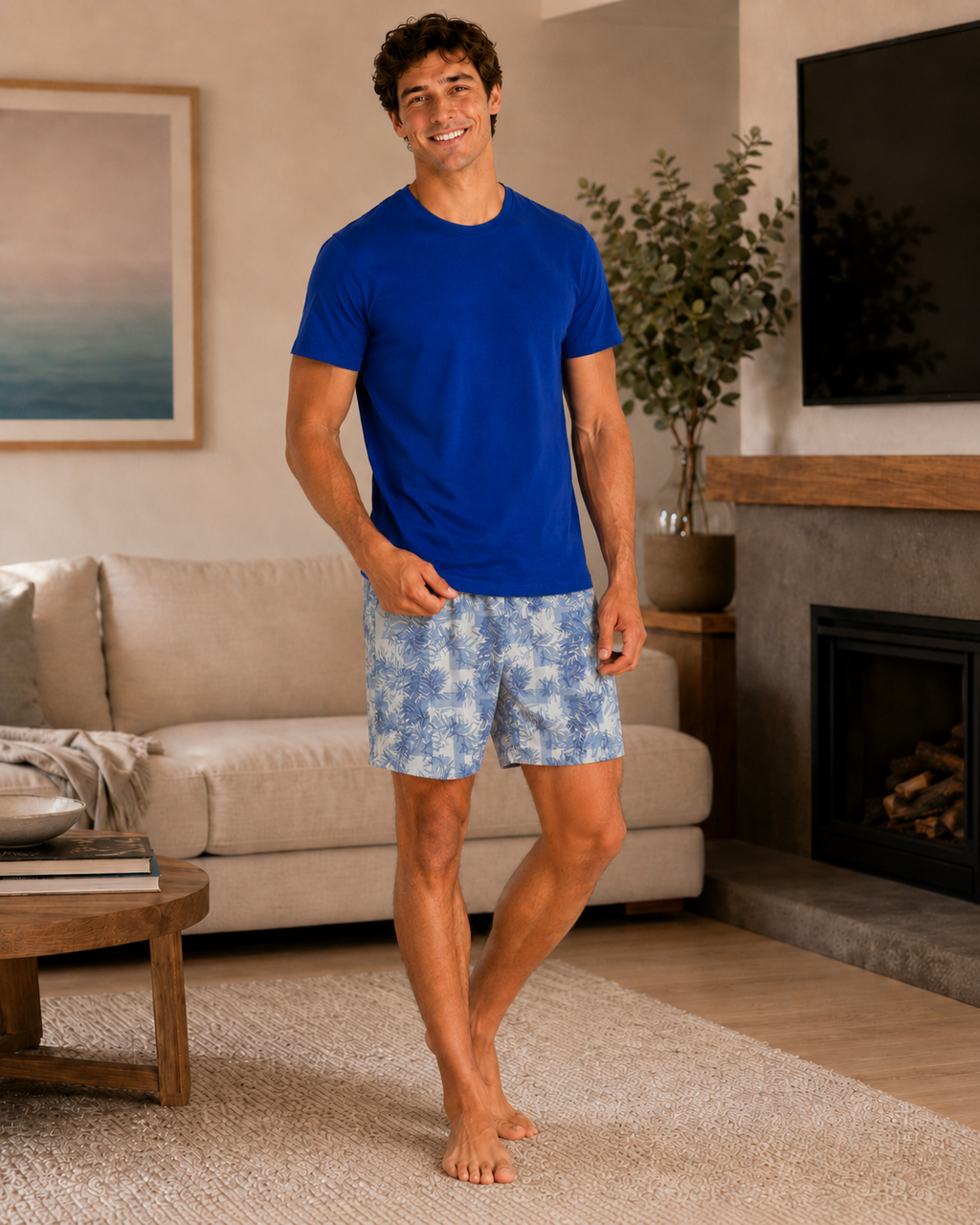 Pijama Hombre Ramas Estampado