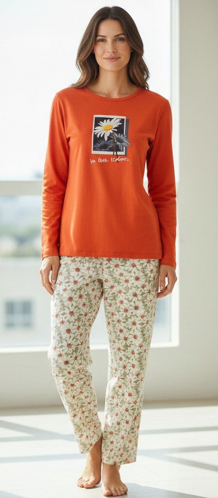 Pijama Margarita Estampado Gamuza Polycotton