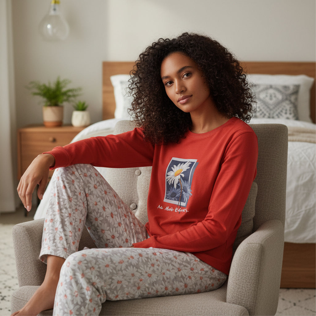 Pijama Margarita Estampado Gamuza Polycotton