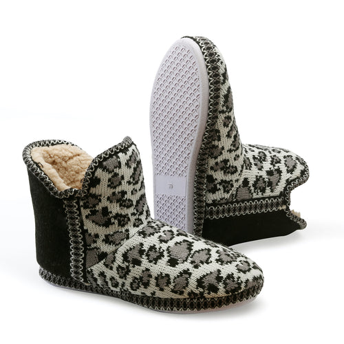 Bota Lana y Chiporro Interior Animal Print Negro vista 2 - D'Taty Chile