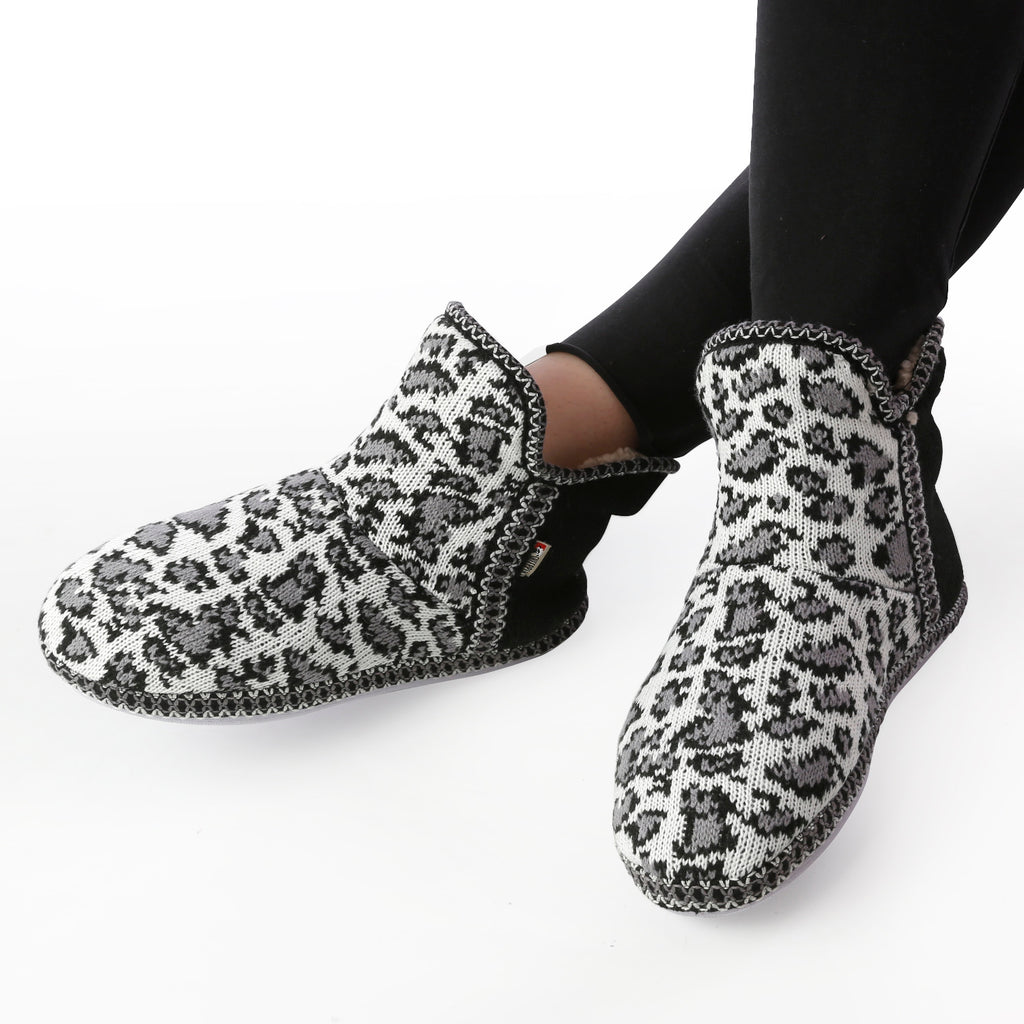 Bota Lana y Chiporro Interior Animal Print Negro vista 3 - D'Taty Chile