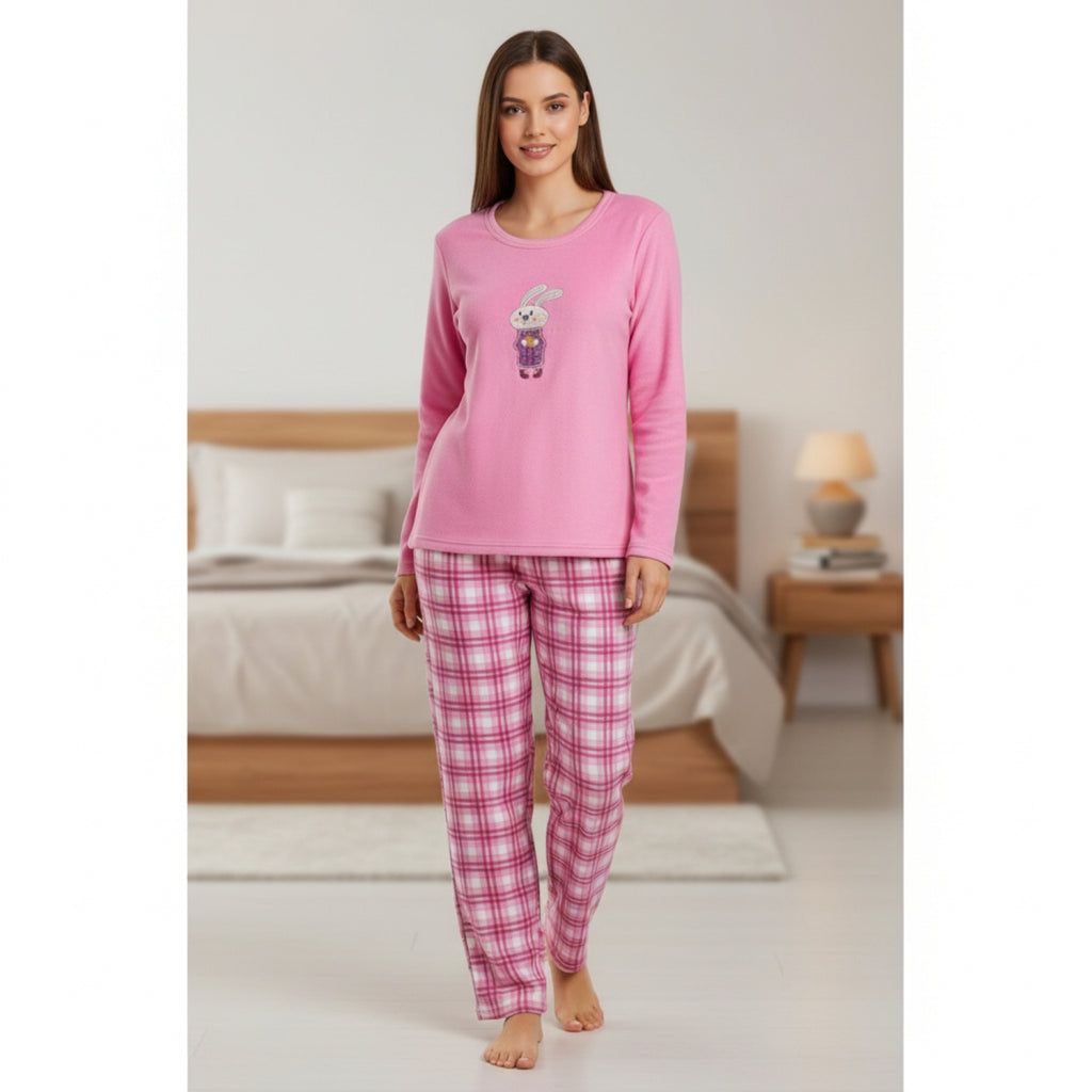 Pijama Conejo Bordado Micropolar