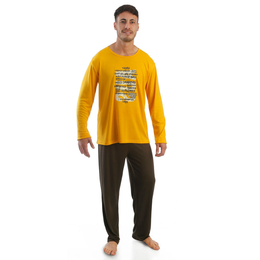 Pijama Hombre Estampado Gamuza Polycotton