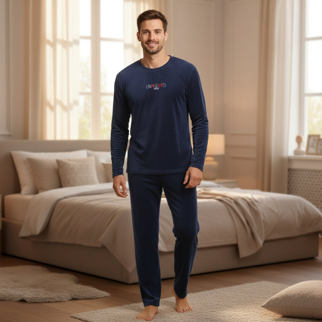 Pijama Hombre Plush Bordado