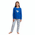 Pijama Niña Oso Bordado Gamuza Polycotton