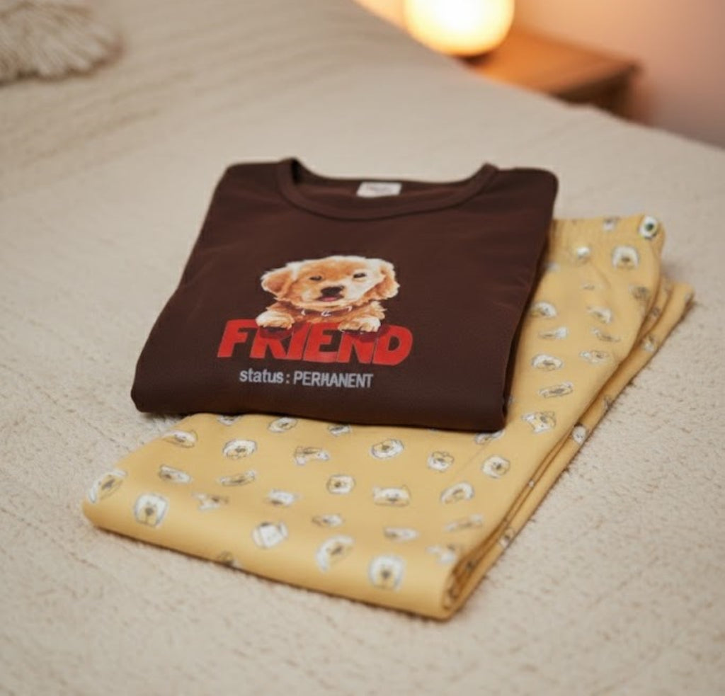Pijama Perro Estampado Gamuza Polycotton