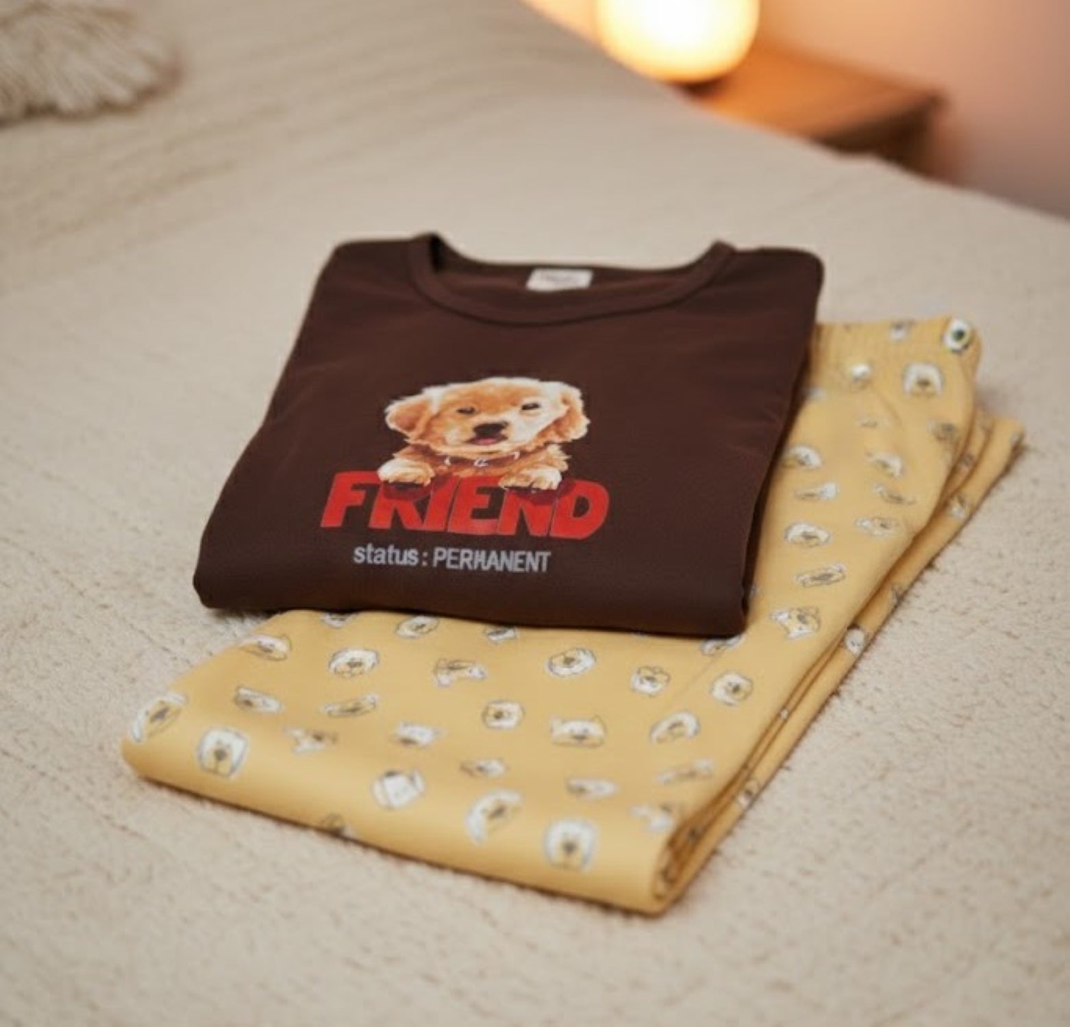 Pijama Perro Estampado Gamuza Polycotton