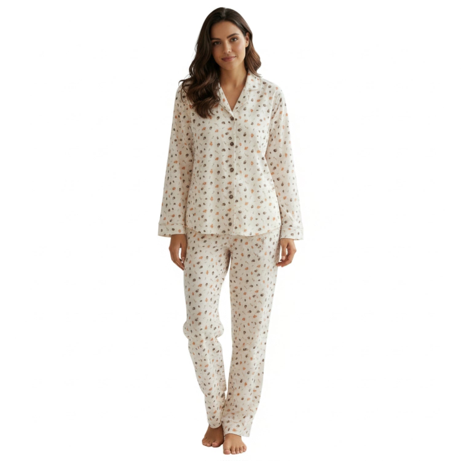 Pijama Puercoespín Abotonado Gamuza Polycotton