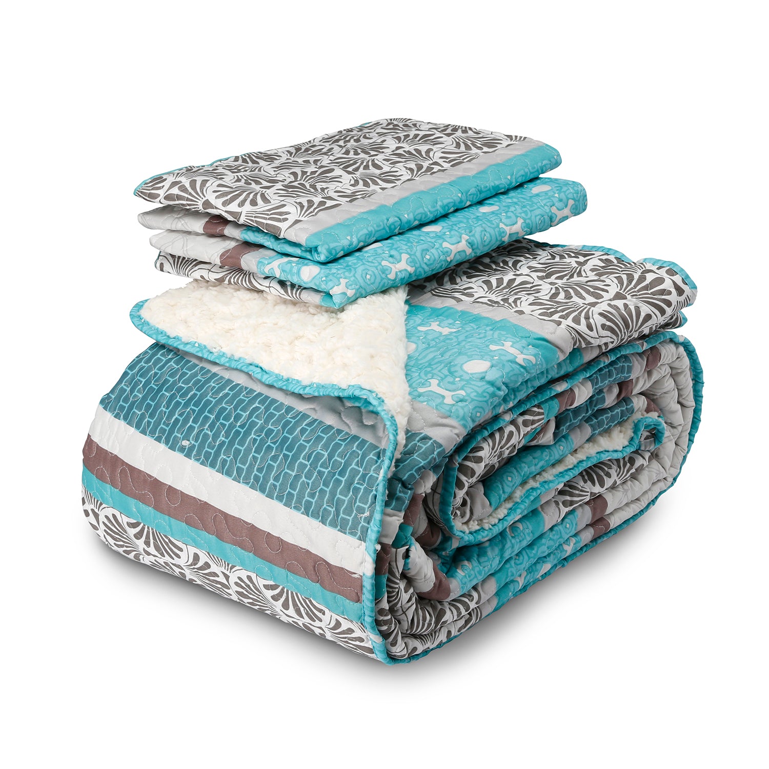 Quilt Sherpa Lineal 2 Plazas Queen
